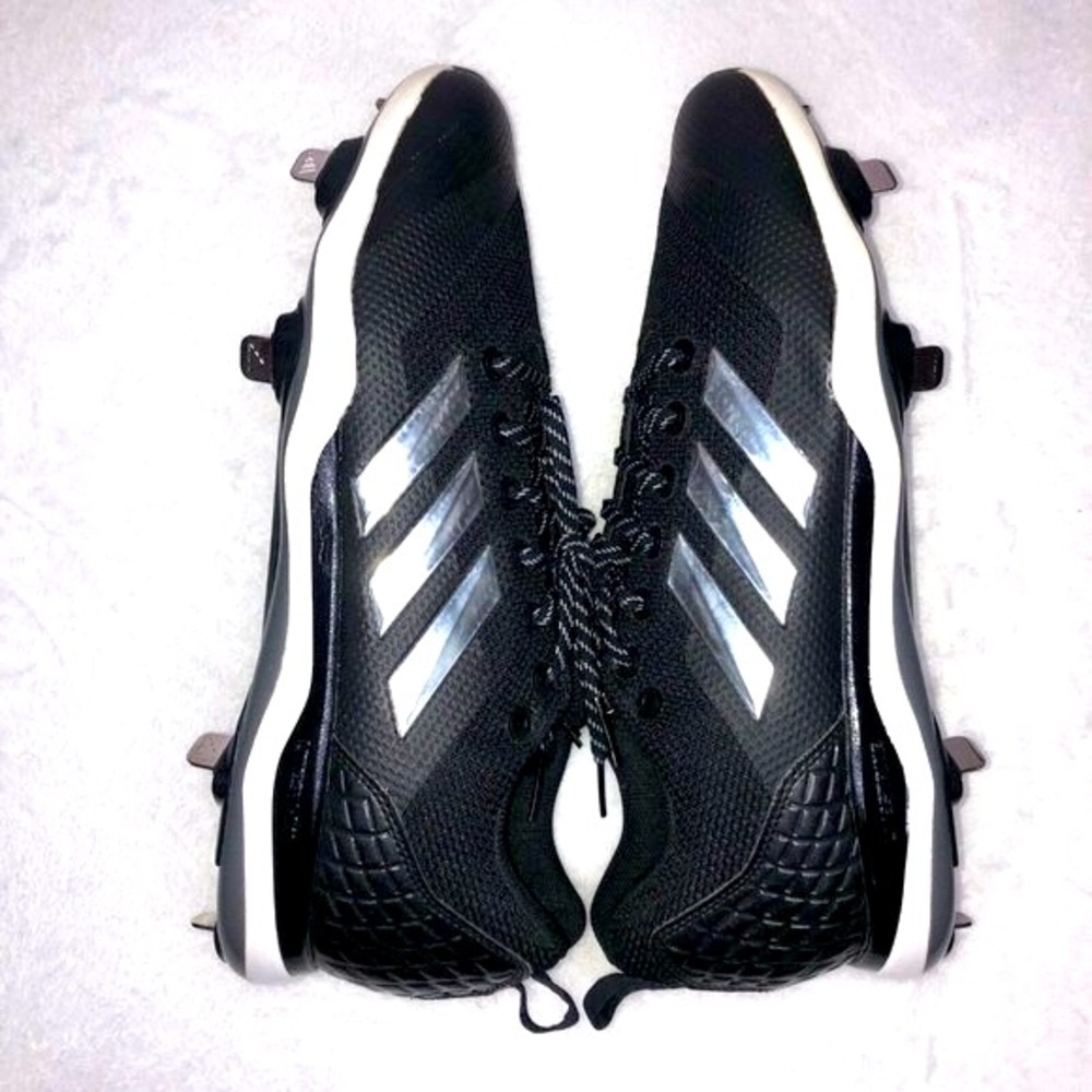 NWT Adidas PowerAlley 5 Men's Baseball Cleats Size 14 US Black Metal B39181